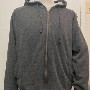 South Moon Under Men’s Gray Hooded Jacket (XL) – Full Zip